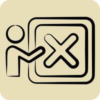 Icon Dismiss. related to Delete symbol. hand drawn style. simple design illustration vector
