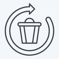 Icon Deleting. related to Delete symbol. line style. simple design illustration vector