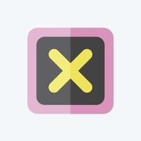 Icon Delete Button. related to Delete symbol. flat style. simple design illustration vector
