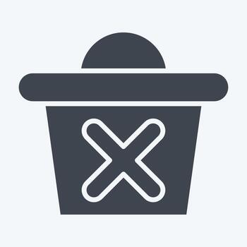 Icon Delete. related to Delete symbol. glyph style. simple design illustration vector