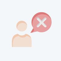 Icon Wrong. related to Delete symbol. flat style. simple design illustration vector