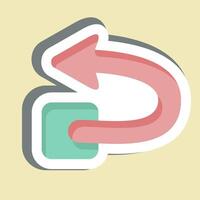 Sticker Undo. related to Delete symbol. simple design illustration vector