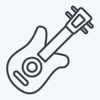 icono guitarra. relacionado a America símbolo. línea estilo. sencillo diseño ilustración vector