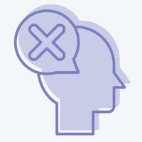 Icon Refuse. related to Delete symbol. two tone style. simple design illustration vector