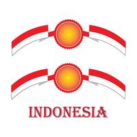 vectors illustration symbol design flag of Indonesia