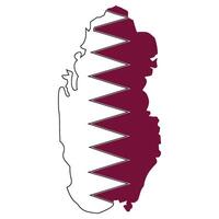 vectors illustration qatar country map icon symbol design