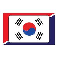 vectors illustration of the South Korean flag icon