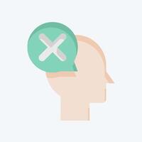 Icon Refuse. related to Delete symbol. flat style. simple design illustration vector