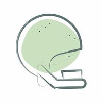 Icon Helmet. related to Rugby symbol. Color Spot Style. simple design illustration vector