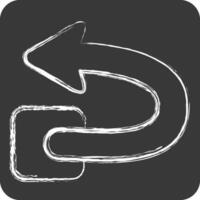Icon Undo. related to Delete symbol. chalk Style. simple design illustration vector