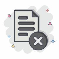 Icon Eliminate. related to Delete symbol. comic style. simple design illustration vector