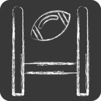 Icon Goal. related to Rugby symbol. chalk Style. simple design illustration vector