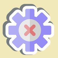 Sticker Error. related to Delete symbol. simple design illustration vector