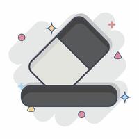 Icon Erase. related to Delete symbol. comic style. simple design illustration vector