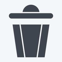 Icon Trash. related to Delete symbol. glyph style. simple design illustration vector