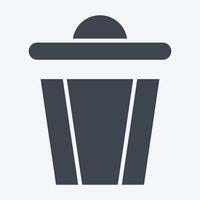 Icon Trash. related to Delete symbol. glyph style. simple design illustration vector