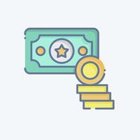 Icon Currency. related to America symbol. doodle style. simple design illustration vector