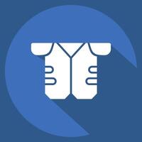 Icon Armour. related to Rugby symbol. long shadow style. simple design illustration vector