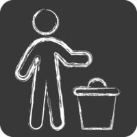 Icon Discard. related to Delete symbol. chalk Style. simple design illustration vector