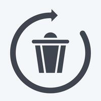 Icon Deleting. related to Delete symbol. glyph style. simple design illustration vector