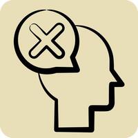 Icon Refuse. related to Delete symbol. hand drawn style. simple design illustration vector