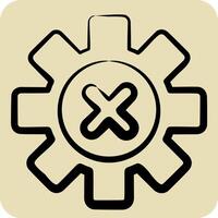 Icon Error. related to Delete symbol. hand drawn style. simple design illustration vector