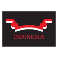 vectors illustration symbol design flag of Indonesia