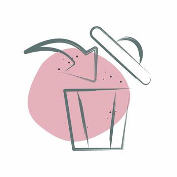 Icon Dispose. related to Delete symbol. Color Spot Style. simple design illustration vector