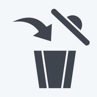 Icon Dispose. related to Delete symbol. glyph style. simple design illustration vector