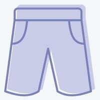 Icon Shorts. related to Rugby symbol. two tone style. simple design illustration vector