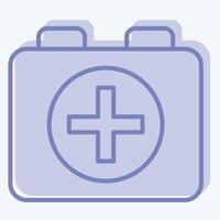 Icon First Aid kit. related to Rugby symbol. two tone style. simple design illustration vector