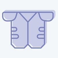 Icon Armour. related to Rugby symbol. two tone style. simple design illustration vector
