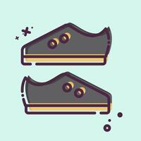 Icon Boots. related to Rugby symbol. MBE style. simple design illustration vector