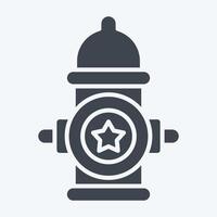 Icon America Water Page. related to America symbol. glyph style. simple design illustration vector