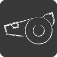 Icon Whistle. related to Rugby symbol. chalk Style. simple design illustration vector