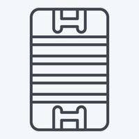 Icon Pitch. related to Rugby symbol. line style. simple design illustration vector