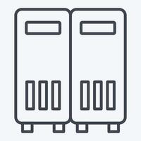 Icon Lockers. related to Rugby symbol. line style. simple design illustration vector