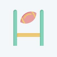Icon Goal. related to Rugby symbol. flat style. simple design illustration vector