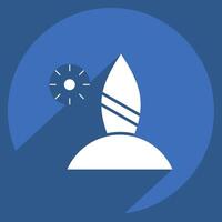 Icon Beach. related to America symbol. long shadow style. simple design illustration vector