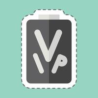 Sticker line cut VIP Pass. related to Rugby symbol. simple design illustration vector
