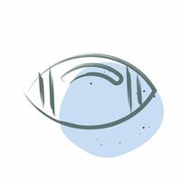 Icon Rugby Ball. related to Rugby symbol. Color Spot Style. simple design illustration vector