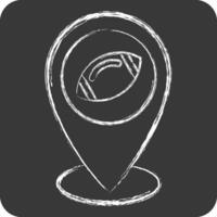 Icon Place Holder. related to Rugby symbol. chalk Style. simple design illustration vector