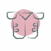 Icon Armour. related to Rugby symbol. Color Spot Style. simple design illustration vector