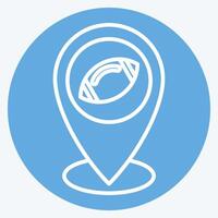 Icon Place Holder. related to Rugby symbol. blue eyes style. simple design illustration vector