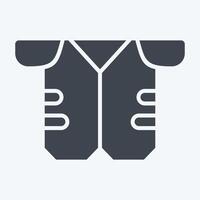 Icon Armour. related to Rugby symbol. glyph style. simple design illustration vector