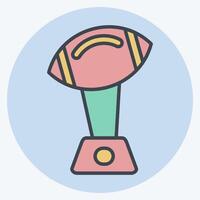 Icon Trophy. related to Rugby symbol. color mate style. simple design illustration vector