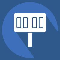 Icon Scoreboard. related to Rugby symbol. long shadow style. simple design illustration vector
