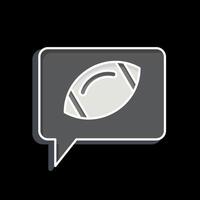 Icon Speech Bubble. related to Rugby symbol. glossy style. simple design illustration vector