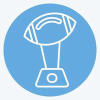 Icon Trophy. related to Rugby symbol. blue eyes style. simple design illustration vector