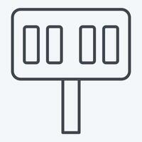 Icon Scoreboard. related to Rugby symbol. line style. simple design illustration vector